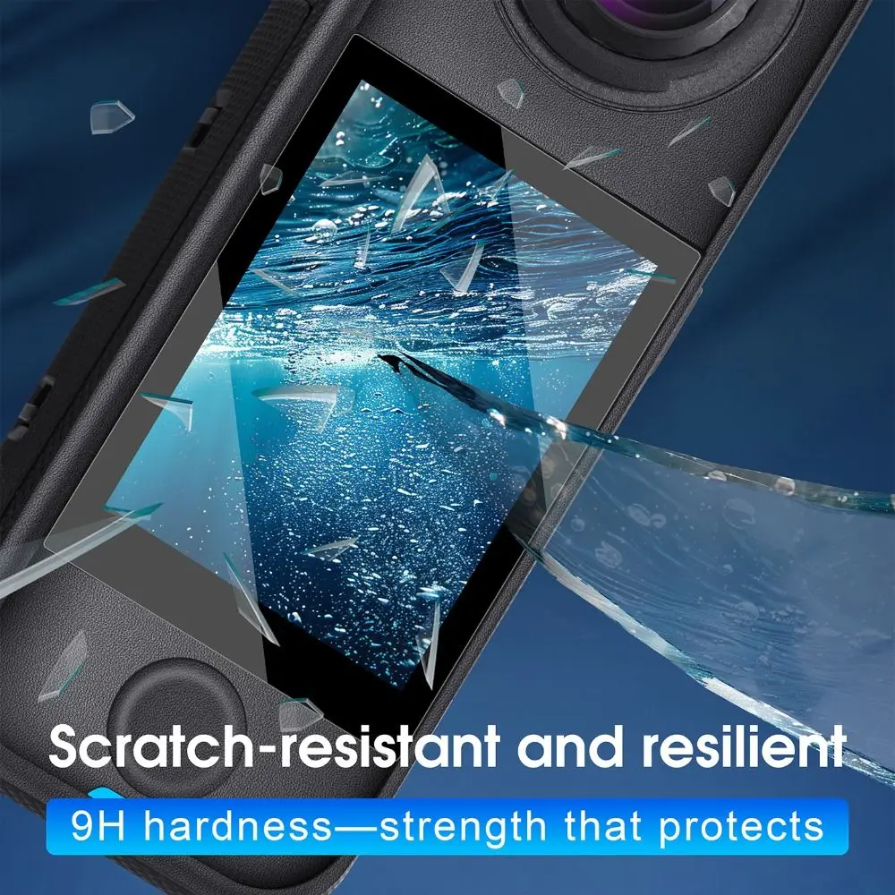 2Pcs Tempered Glass Protective Films 9H Anti-scratch Tempered Film Hard HD Screen Protector for Insta360 X4 Air
