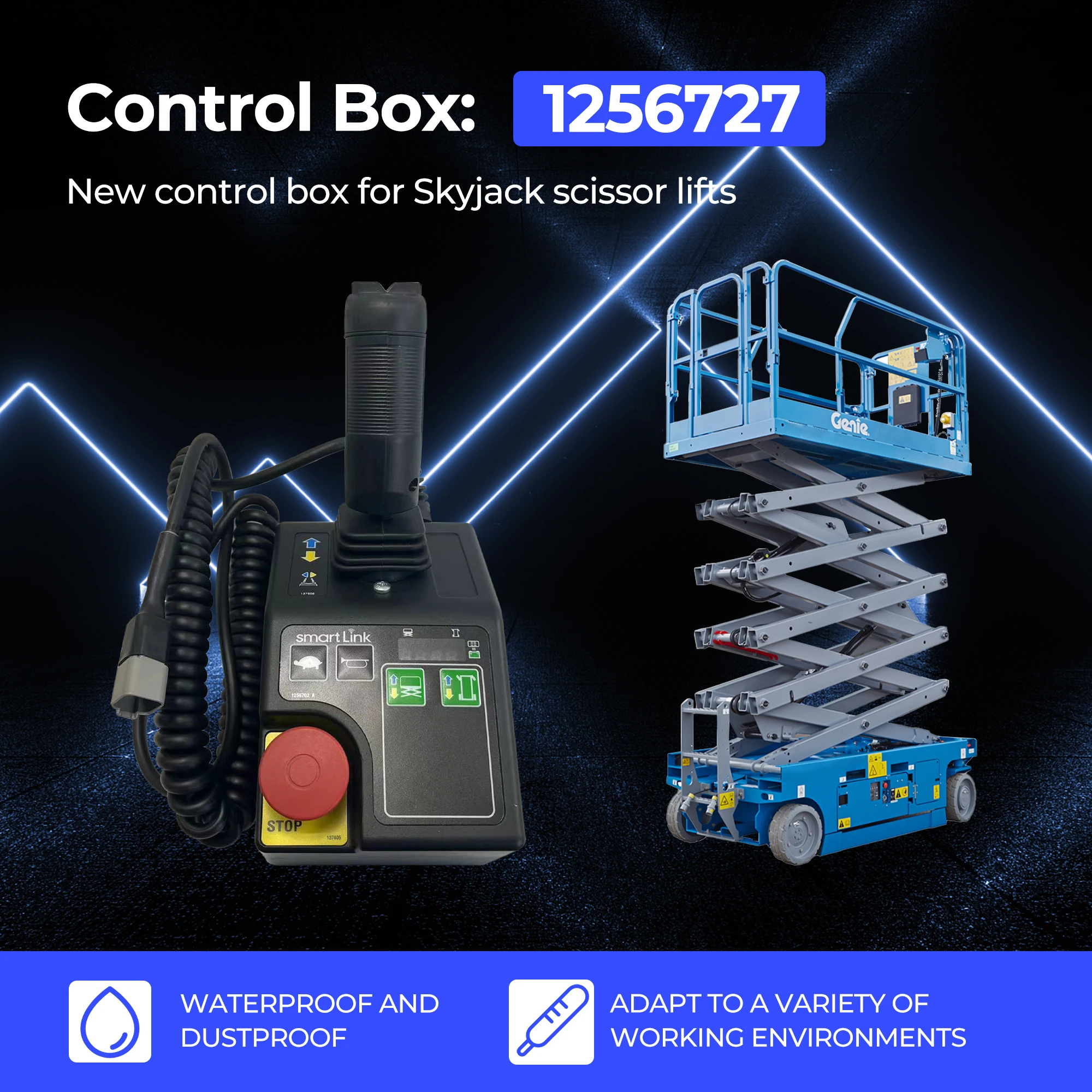 Scissor Lift Control Box 1256727 Replacement for Genie Gen 6 Smart GR-12 GR-15 GS-1930 GS-1932 GS-2032 GS-2046 GS-2632
