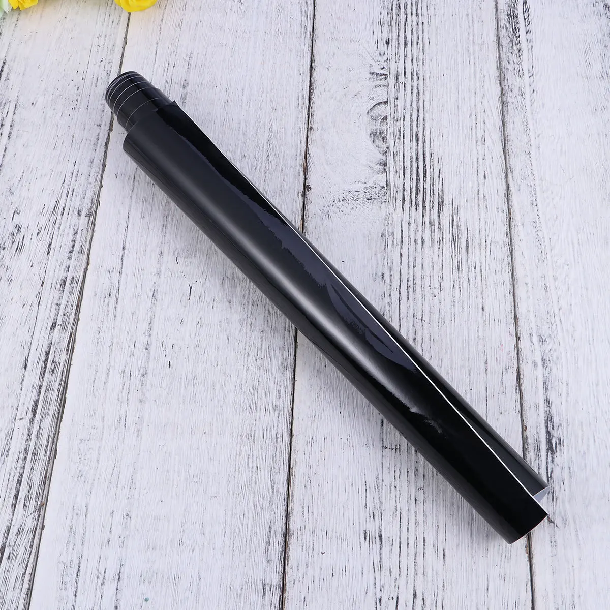 لامعة الفينيل فيلم مشرق الأسود سيارة ملصق مقاوم للماء بولي كلوريد الفينيل سهلة اللصق لا بقايا 12x60 بوصة سيارة ملصق الفيلم #4