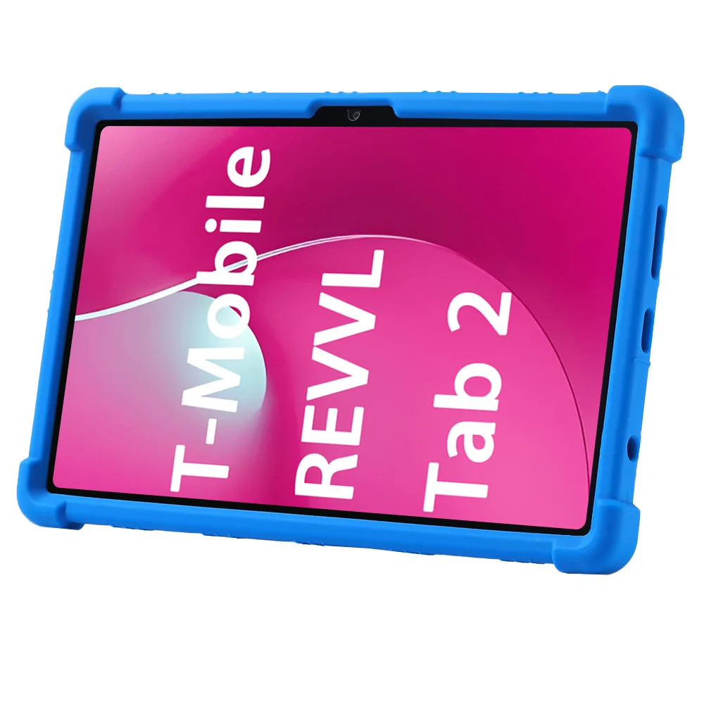 حافظة لهاتف T-Mobile Revvl Tab 2 10.1 بوصة مقاومة للصدمات وسميكة واقية للأطفال بمسند كيس Bolsas