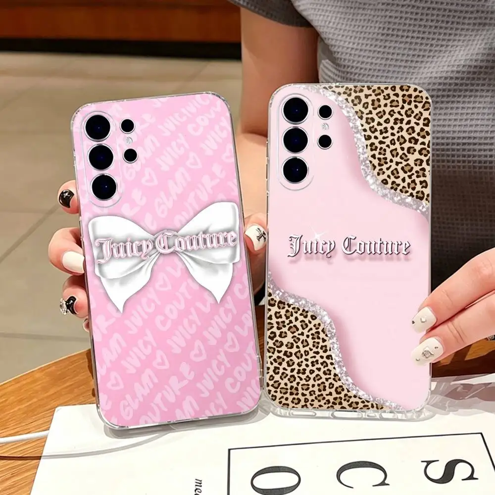 

juicy couture aesthetic Phone Case For Samsung S25,S24,S21,S22,S23,S30,Ultra,S20,Plus,Fe,Note,10,9,5G Transparent Cover
