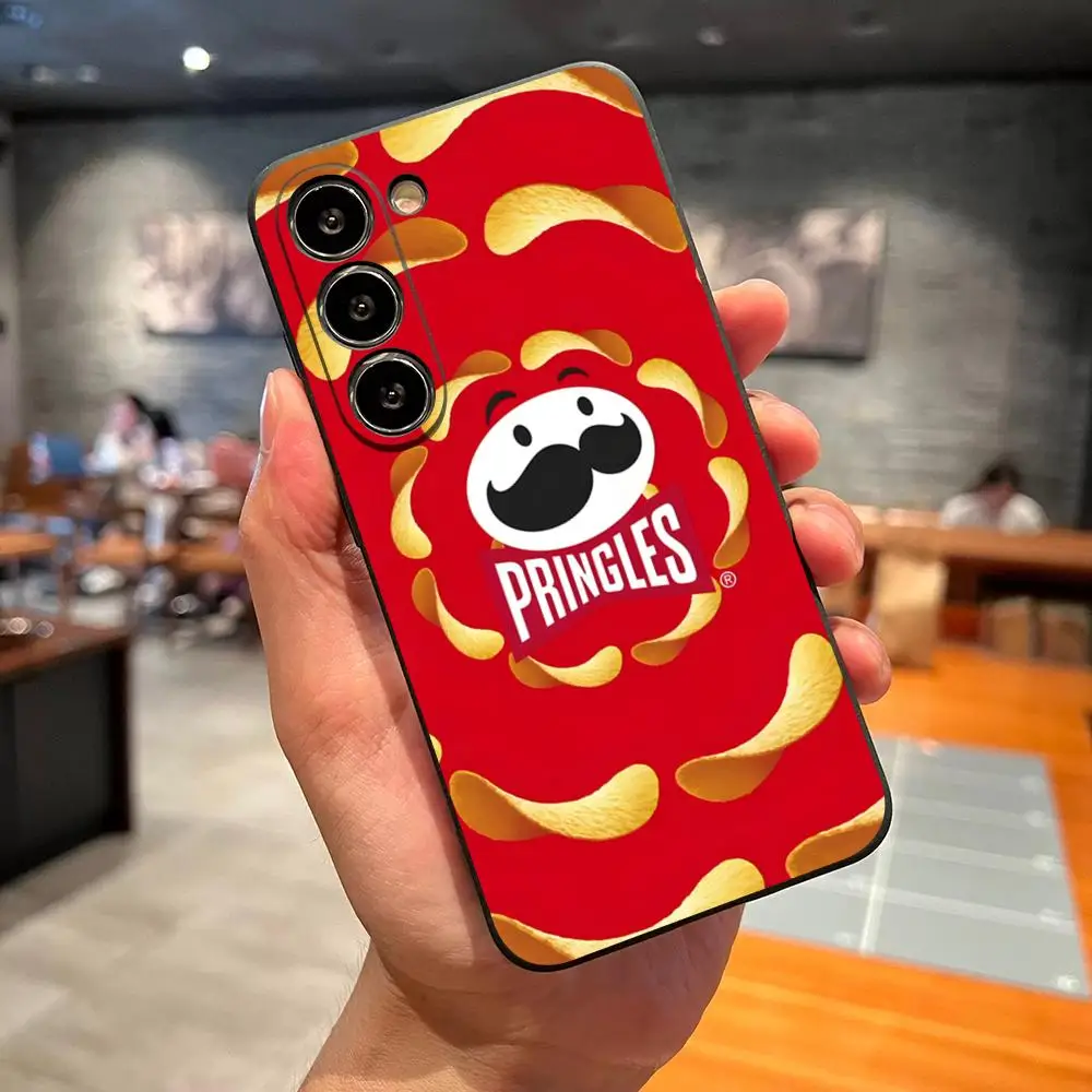Delicioso Snack P_PringleS funda de teléfono para Samsung S24 Ultra S25 S23 Fe S22 S20 S21 Plus A54 A34 A53 A16 contraportada