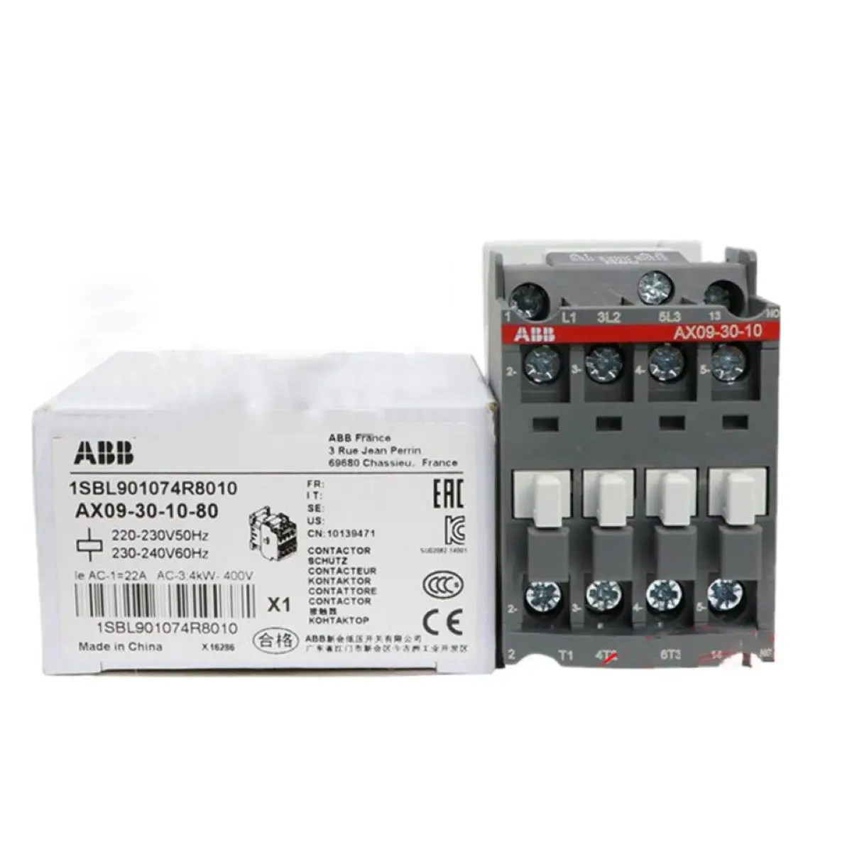 

10139471 AX09-30-10-80*220-230V50Hz/230-240V60Hz 1SBL901074R8010 Contactor