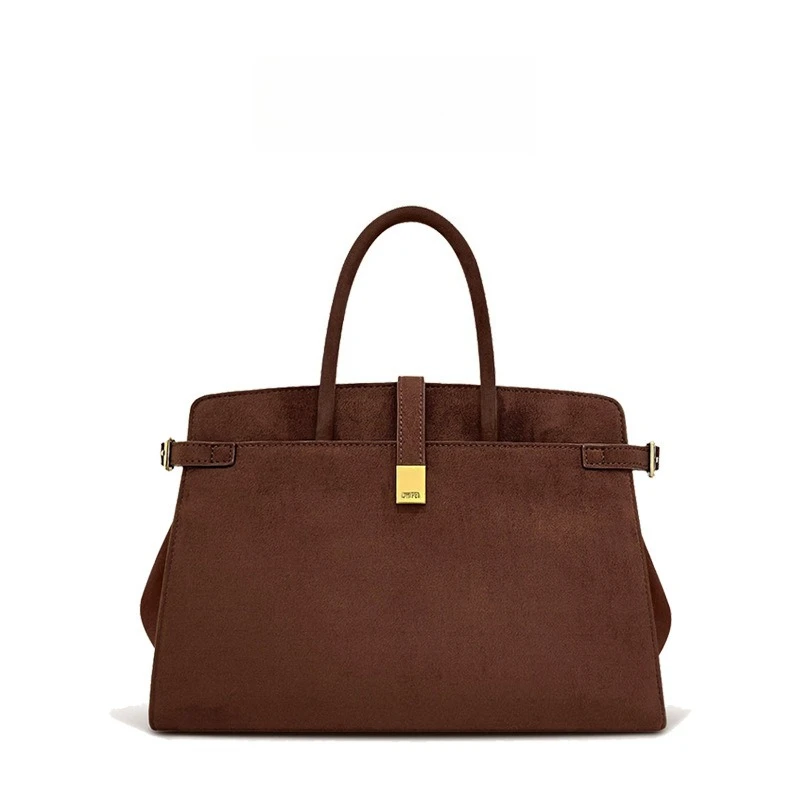 

Замшевая сумка, портфель, женская сумка через плечо, пригородная большая вместительная сумка на одно плечо