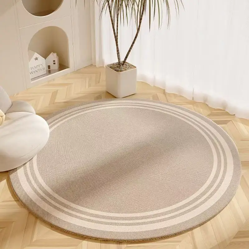 VIKAMA Wabi-Sabi Round Carpet Bedroom Swivel Chair Dirt Resistant Non-Slip Pad Living Room Sofa Cooling Tea Table Blanket