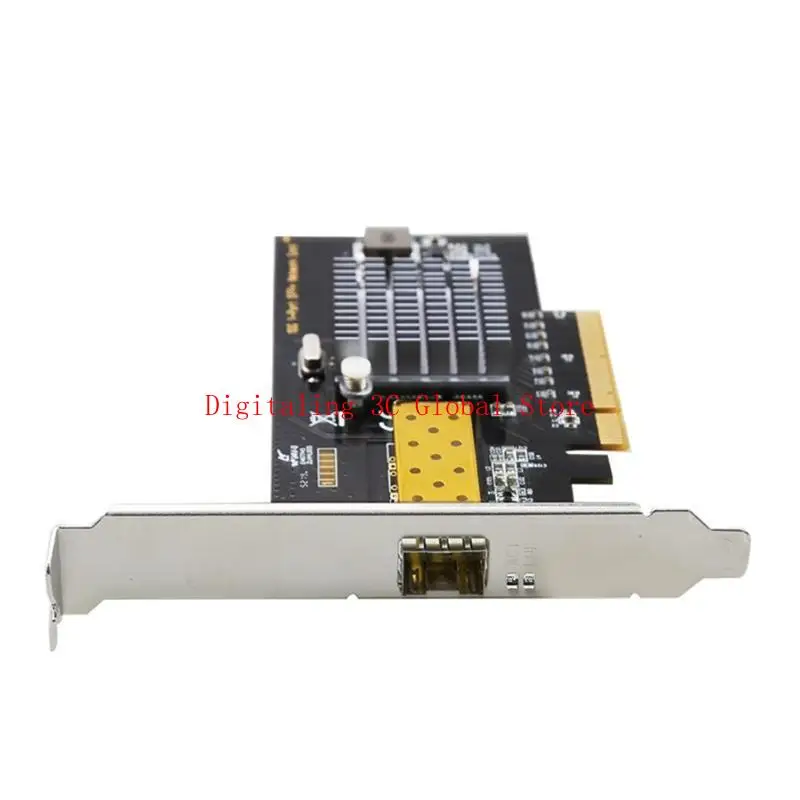 Kartu Jaringan Optik Server Profesional TXA078 82599En Desktop Kartu LAN Single SFP Port PCIe 10Gbps Optical Fiber