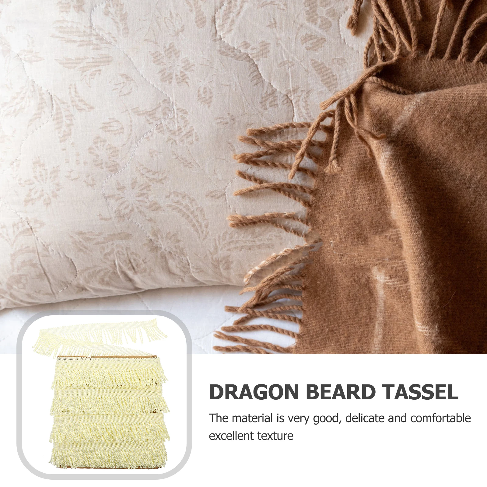 

Decorative Tassel Fringe Trim Easy to Use Cut At Will Unique Tassel Shape Suitable for DIY Crafts Home Decoration