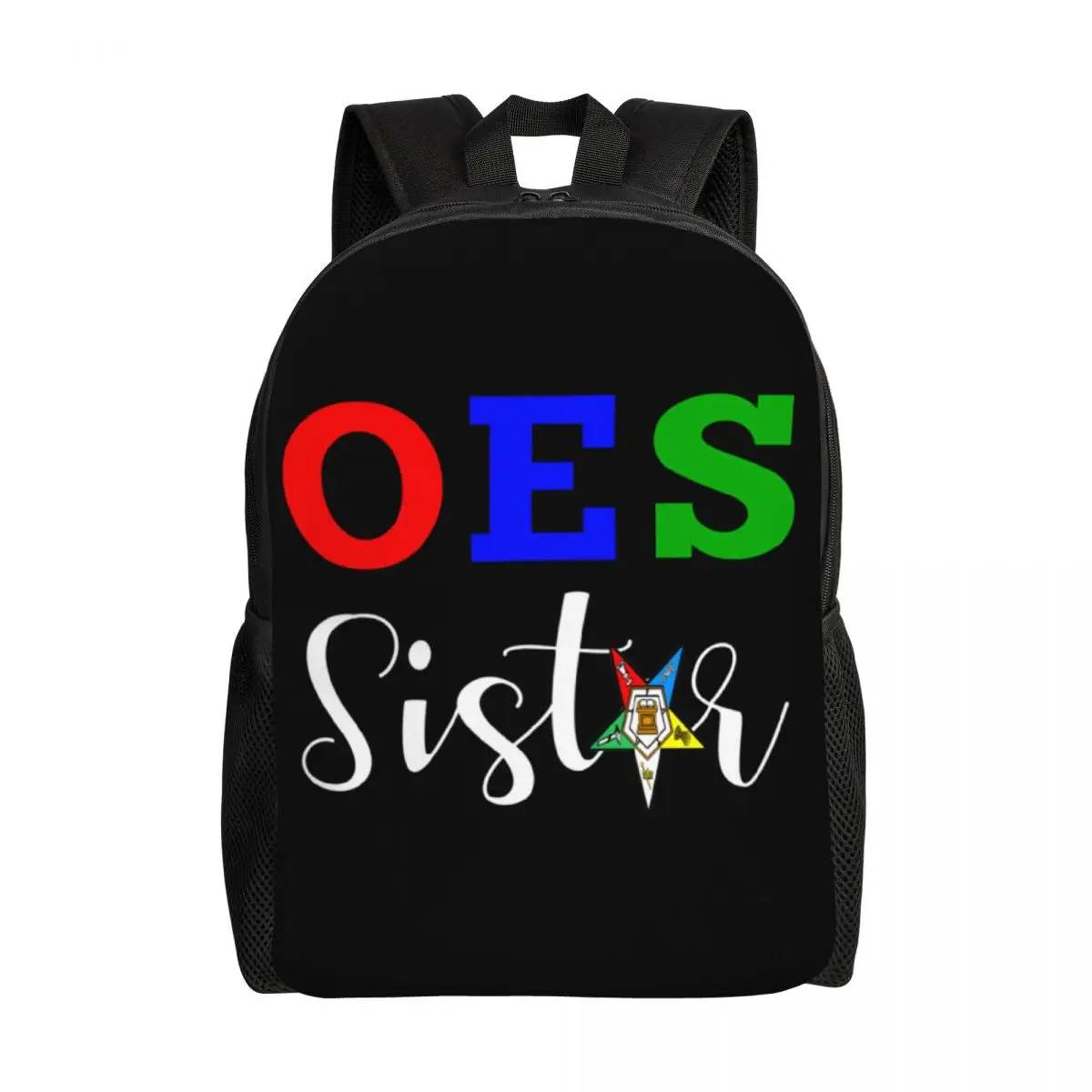 

Customized Order Of The Eastern Star OES Emblem Backpacks Women Men Fashion Bookbag for School College Freemason Bags