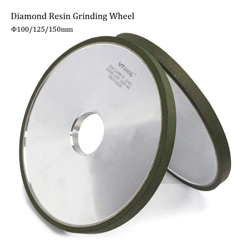Dia100/125/150mm Vtool 1a1 Resin Grinding Wheel Abrasive Disc For Hard Alloy Tungsten Steel Drill Bit Milling Cutter