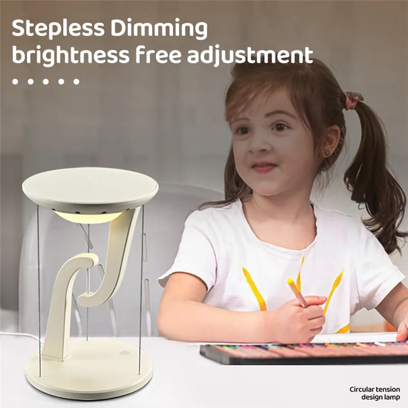 

B84B-Floating LED Desk Lamp With Touch Control & Wireless Charging - Bedroom Decorative Night Light