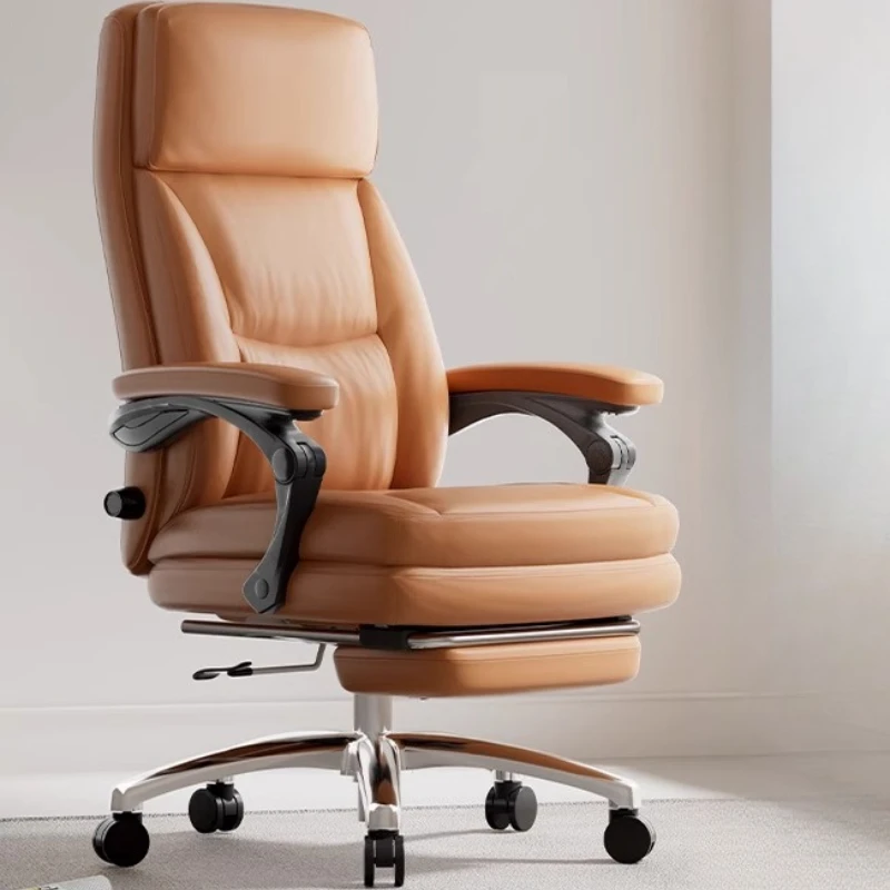 

Для роскошного поворотного стула Boss, подставка для ног, дизайнерский подъемник, длинное сидение, скандинавский стул, высокое качество, художественная европейская мебель Escritorio