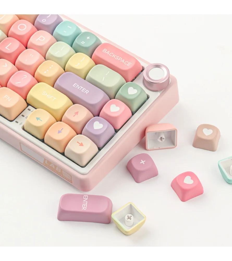 PBT material MOA highly sublimation process Suitable for mechanical keyboard Rainbow magnetic axis Keycap 126 key personality
