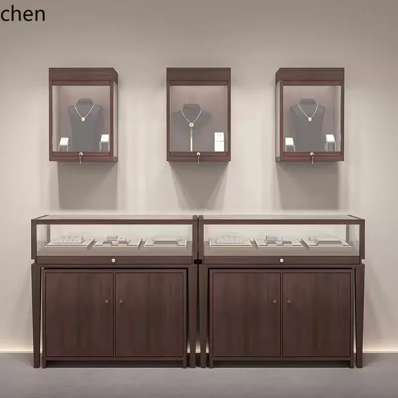 ZML Jewelry Display Cabinet Island  Jewelry Glass Display Cabinet Storage Cabinet