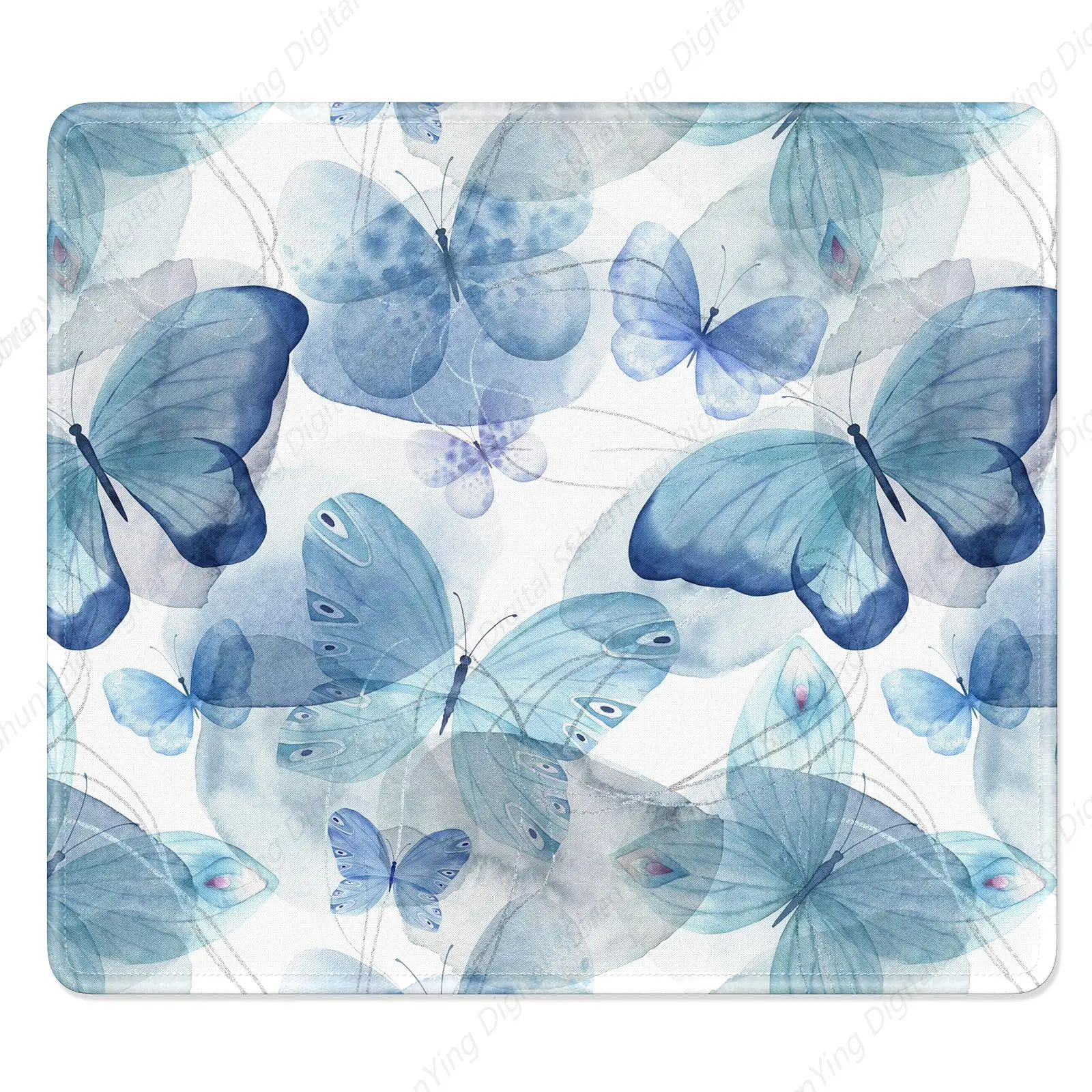 

Blue Butterfly Gift Computer Mouse Pad Anti Slip Rubber Mouse Pad Suitable For Games Offices Laptops 25*30cm