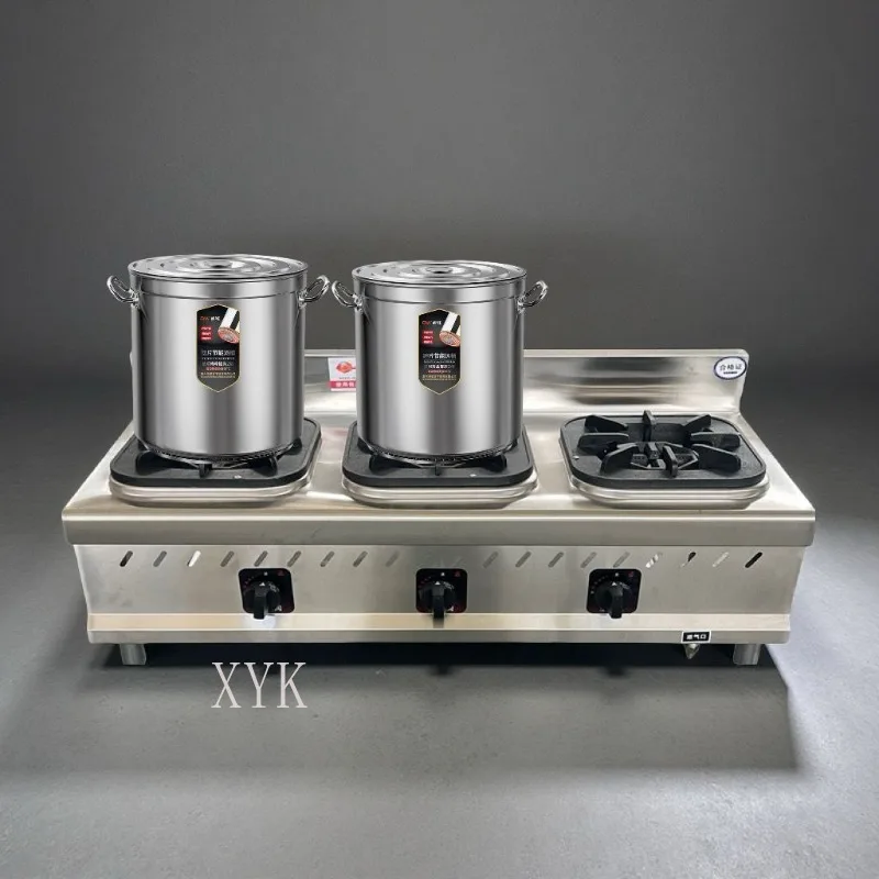 Porridge Stove Stainless Steel Stewing Stove Clay Pot Cooker Multi Burner Soup Stove Commercial Gas Multiple Burner