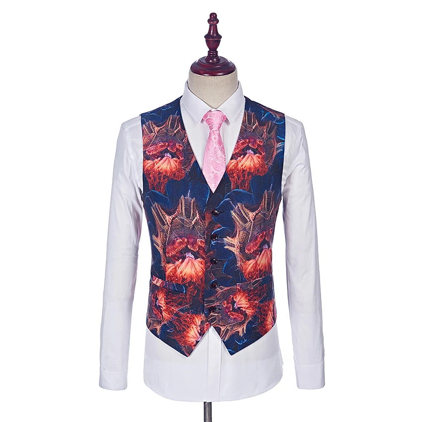 New Design Groom Tuxedos Men Suits Terno Masculino Men Wedding Suits For Men Prom Tuxedo Stage Clothing  (Jacket+Vest+Pant)