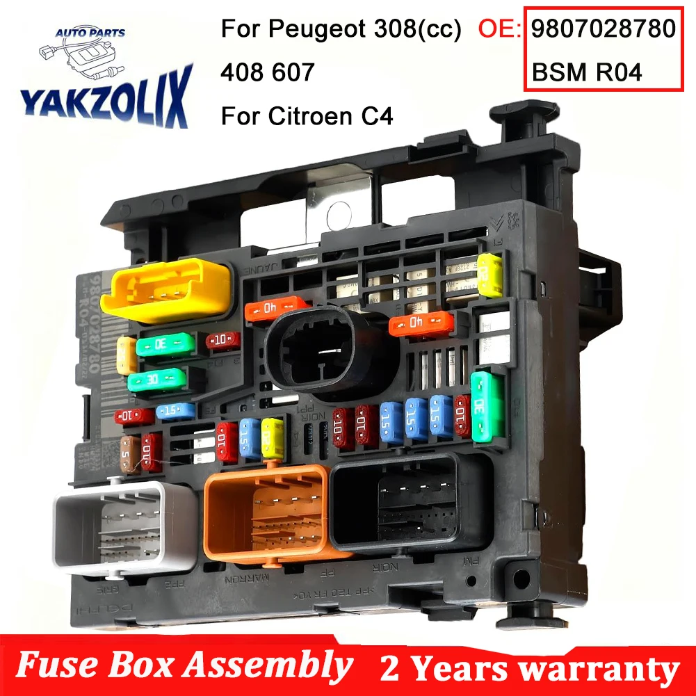Brand New Fuse Box Assembly For Peugeot Partner 308 cc 408 607 Expert Citroen C4 Berlingo Jumy 2007 - 2019 9807028780 BSM R04