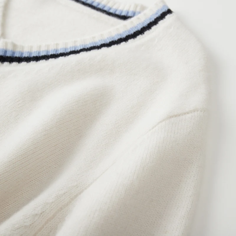 DjzDsm ฤดูใบไม้ร่วง/ฤดูหนาว 2025 ใหม่ 100%เสื้อกันหนาวขนสัตว์ผู้ชาย V คอหลวมเสื้อกันหนาวธุรกิจถักฐานแคชเมียร์