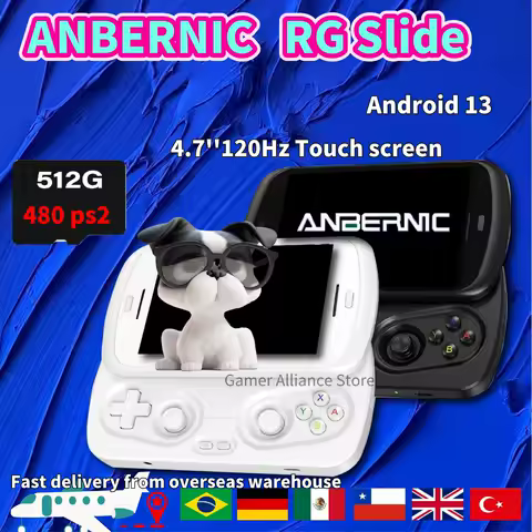 ANBERNIC RG Slide RGSlide Retro Video Gaming Player Retro Handheld Game Console Android13 4.7-inch Screen 120HZ PSP PS2 Game AI