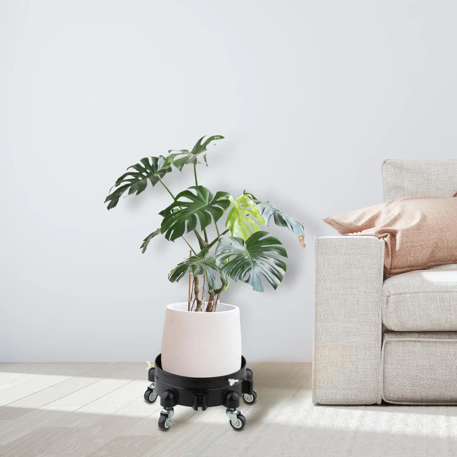 قسط PP المتداول دلو دوللي عجلات مستقرة وعاء النبات حامل لتنظيف السيارات والحديقة والمهام الديكور #1