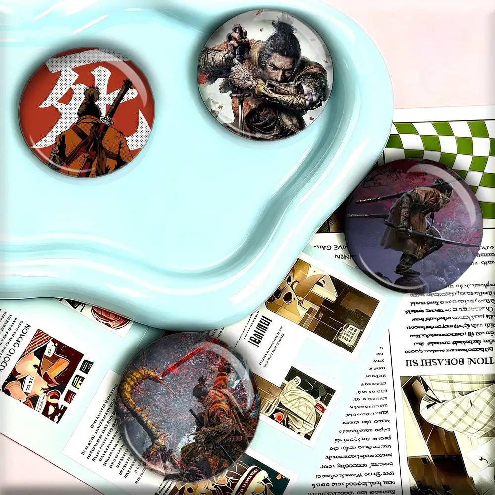 Game Sekiro Shadows Die Twice 25mm 32mm 44mm 58mm 75mm Brooches Badges Pins for Accessories Gift
