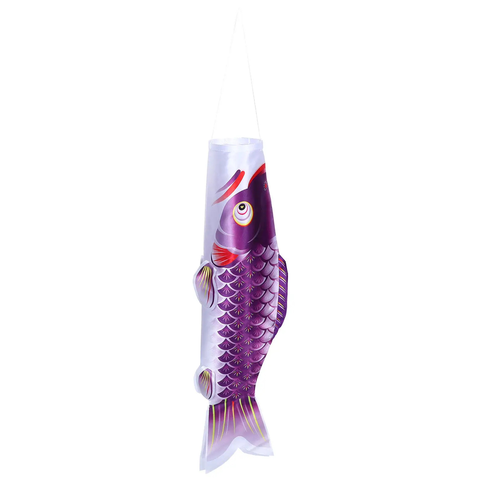 Japanese Carp Windsock Handcrafted Fabric Fish Flag for Outdoor Garden Patio Yard Decoration Festive Dragon Boat Childrens Day