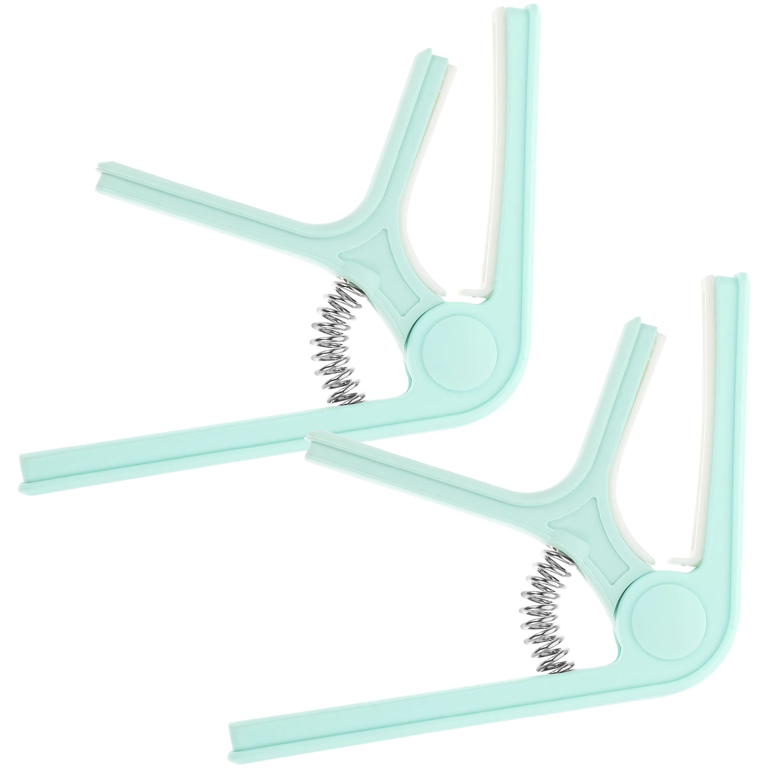 

2pcs Guitar Capo Non slip Green Plastic Clip for Acoustic Guitar Ukulele Accessories Spring Tension Durability