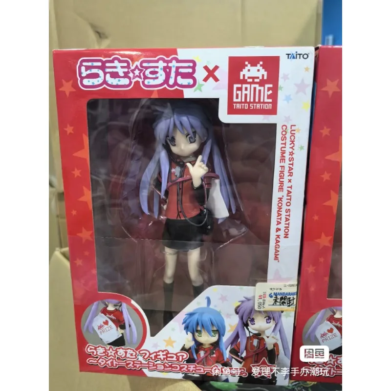 Lucky Star Action Figure Izumi Konata Kagami Hiiragi Anime Lovely Clay Figure Model Ornament Box Toys