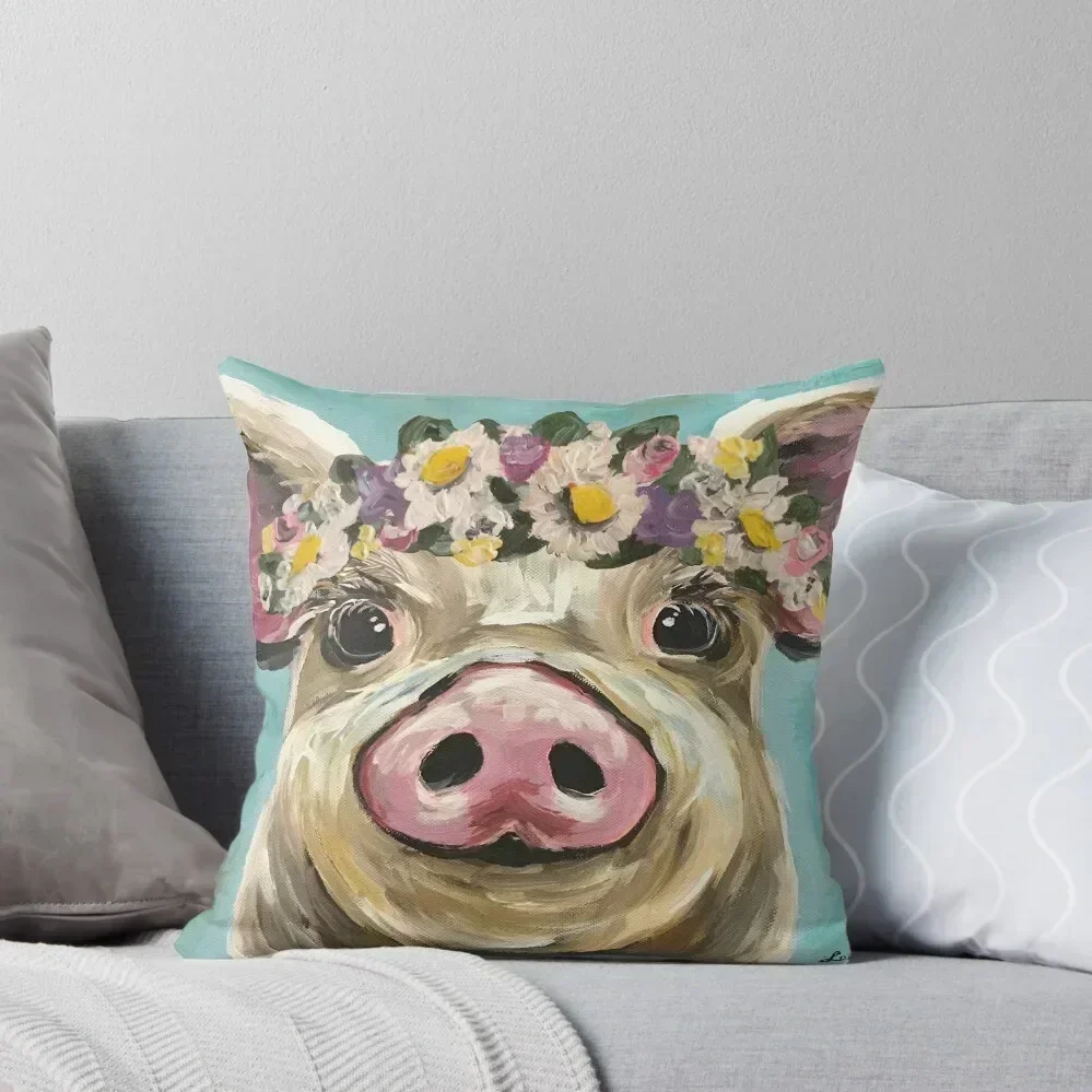 

Cute Pig Art, Farmhouse Pig art Throw Pillow pillow cover christmas pillowcases for sofa cushions pillow
