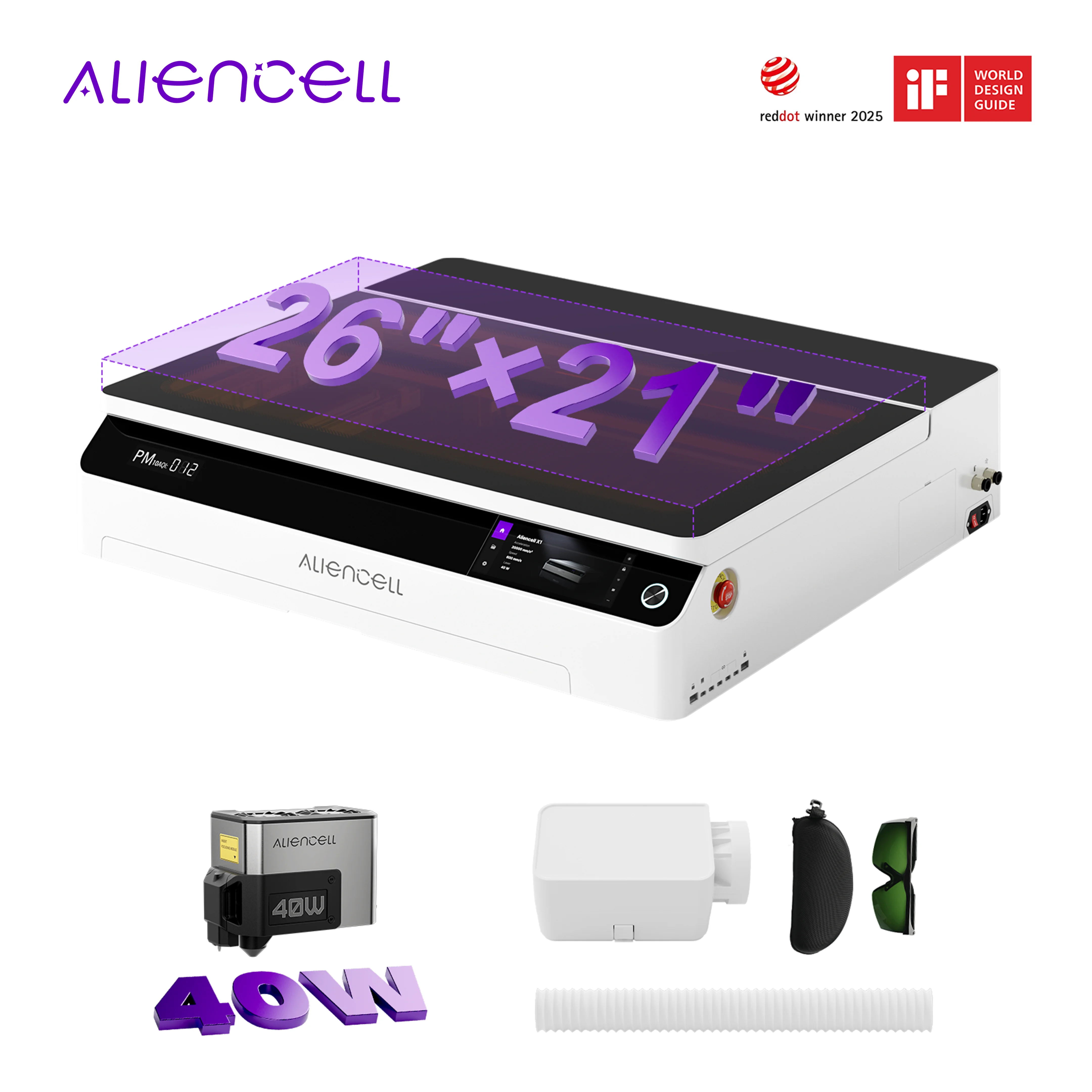 Industrial Laser Fabric Cutting Machine - Aliencell 40W X1 Diode Laser Engraver,