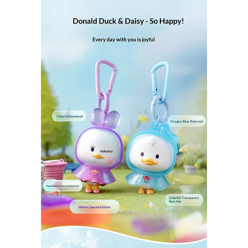 Accesorios colgantes oficiales de la serie Spring Waterproof de Disney, bolsas de caja ciega de moda, llaveros, colgantes decorativos, regalos