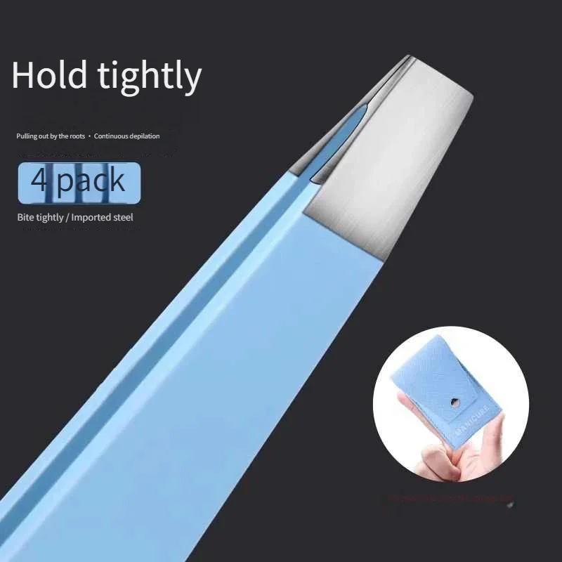 2/4 قطعة ملقط الحاجب الملونة الشعر الجمال غرامة الشعر مجتذب الفولاذ المقاوم للصدأ مائل العين الحاجب كليب إزالة أدوات ماكياج