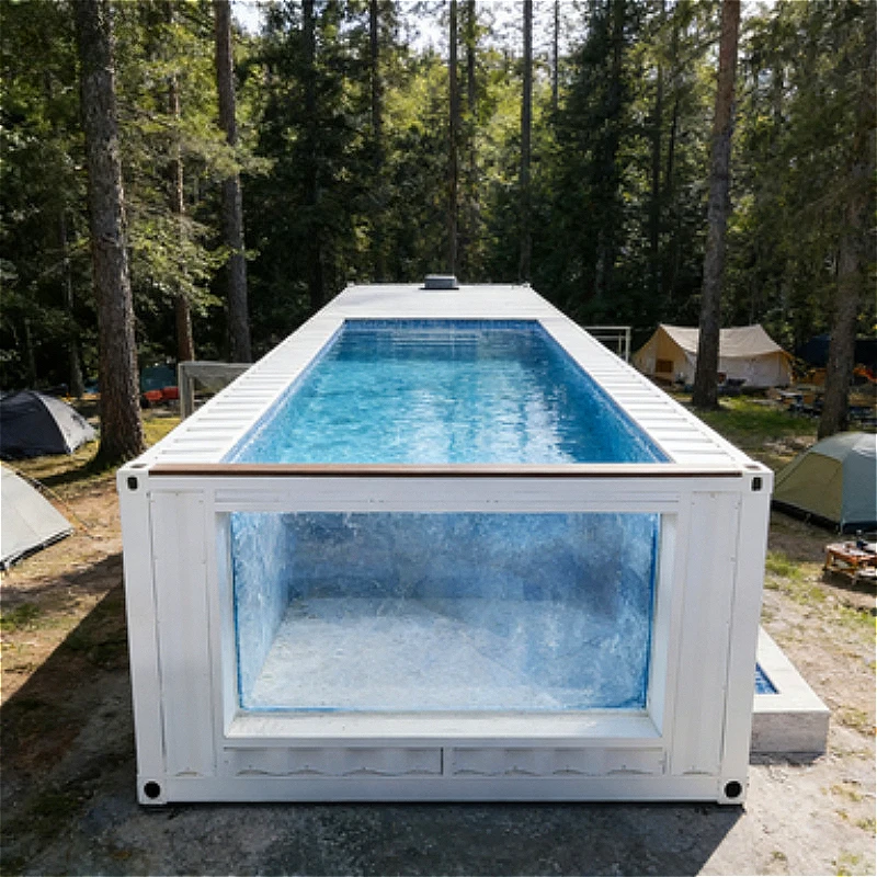 In-ground Swimming Pool Fiberglass Customized Modern Above Ground Prefab Shipping Container Outdoor Fiberglass Container Pool