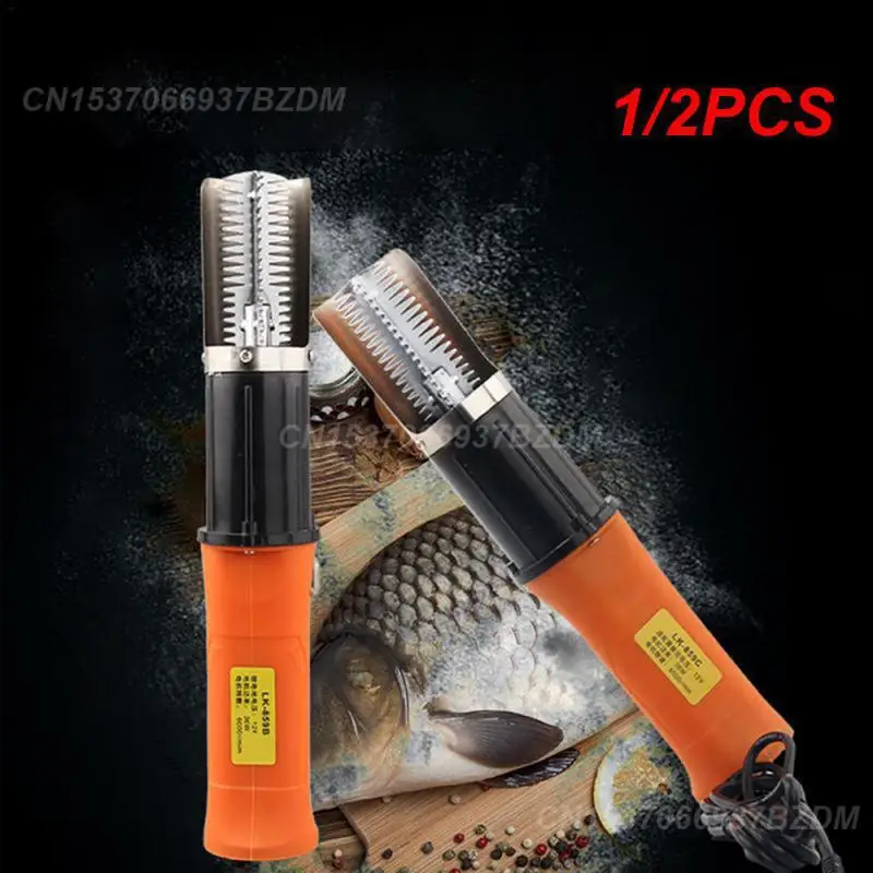 1/2PCS Seafood Tools 6000 RPM Fish Scale Planer Fishing Scalers Scraper EU Plug Electric Fish Scaler Cordless Fish Remover