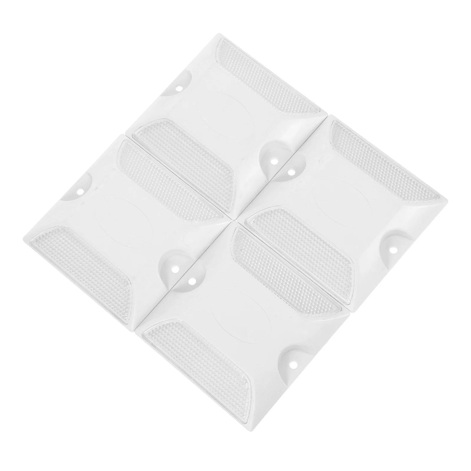 4Pcs Reflective Road Abs Raised Markers High Visibility Night Safety Driveway Entrance Reflectors