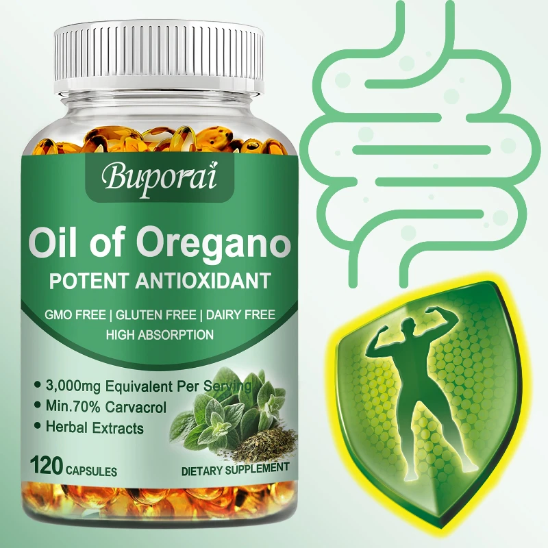 Aceite de Oregano: ayuda a la digestión y el apoyo inmunológico, promueve limpieza, desintoxicación y reparación intestinal, sin OGM