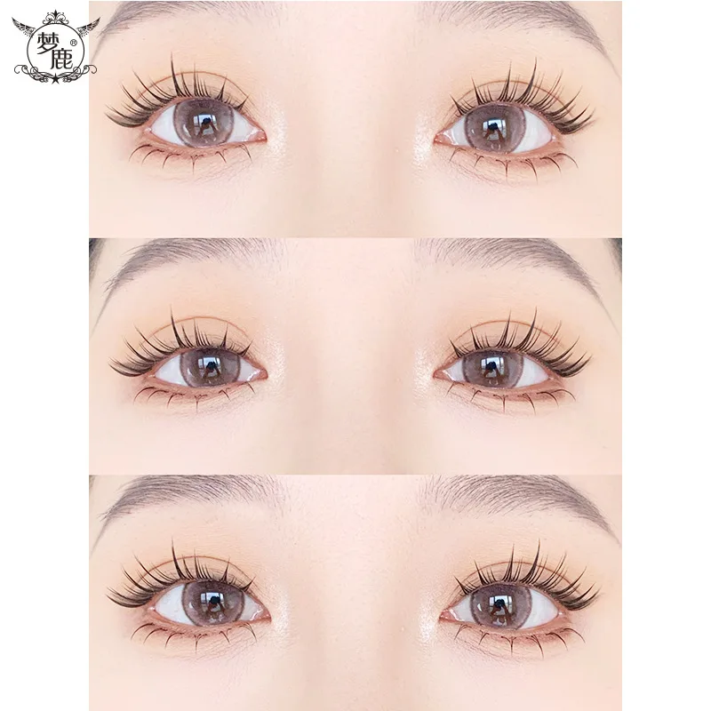 5 Pairs  W-1 False Eyelashes Little Devil 0.14mm Thin Transparent Stem Natural Comic Eyes Spiked Eyelashes Make Up