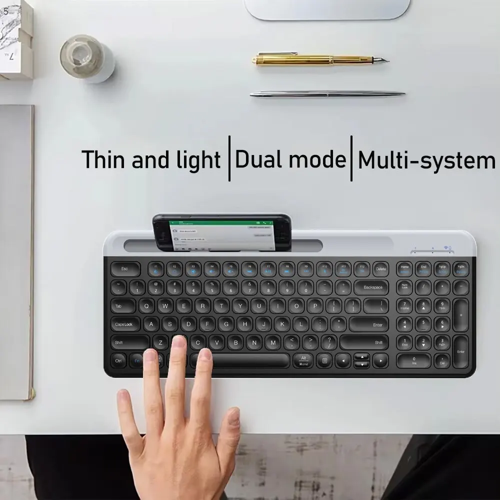 Clavier sans fil Bluetooth K580 Compatible avec smartphones, ordinateurs et tablettes Connexion rapide à travers trois systèmes