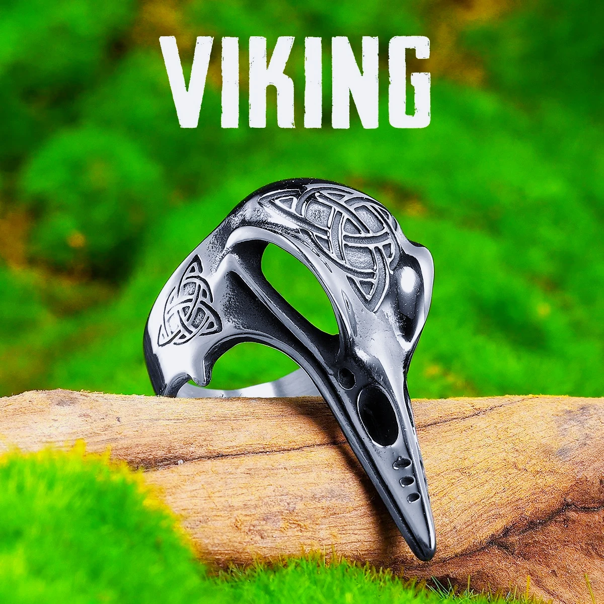 Viking Crow Stainless Steel Men Rings Nordic Punk New In For Male Women Fashion Jewelry Creativity Gift Wholesale Dropshiping