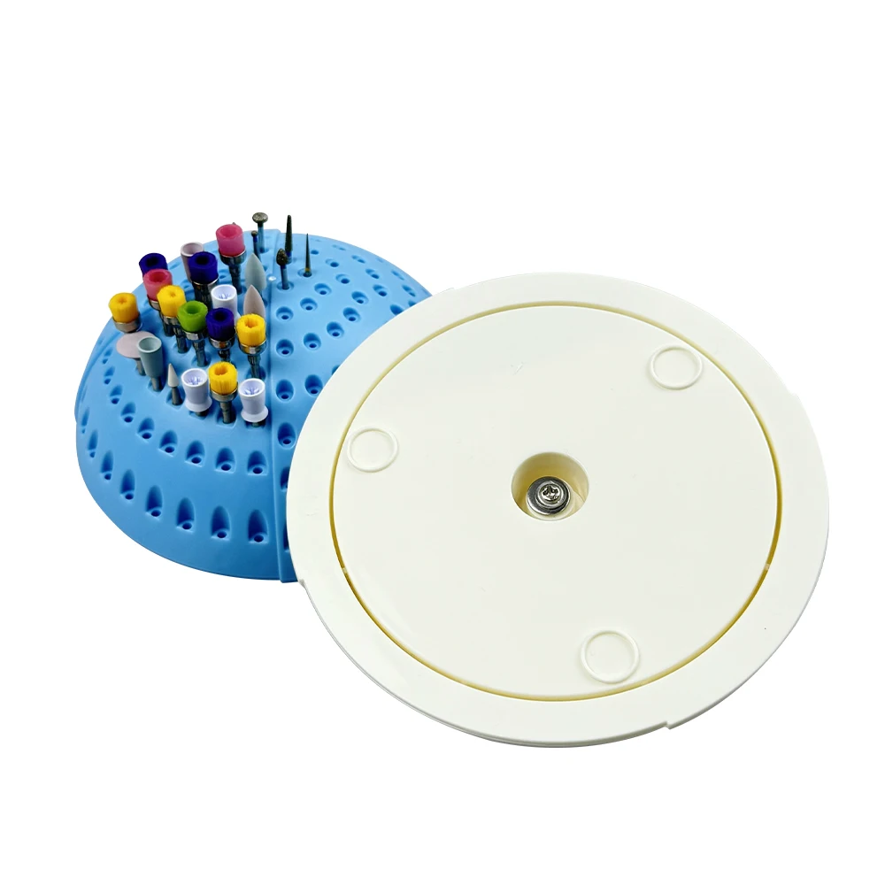 

180Holes Autoclave Disinfection Drill Box Dental Plastic Bur Holder Dentist Bur Sterilizer Case Needle Endo Files Polishing Tool