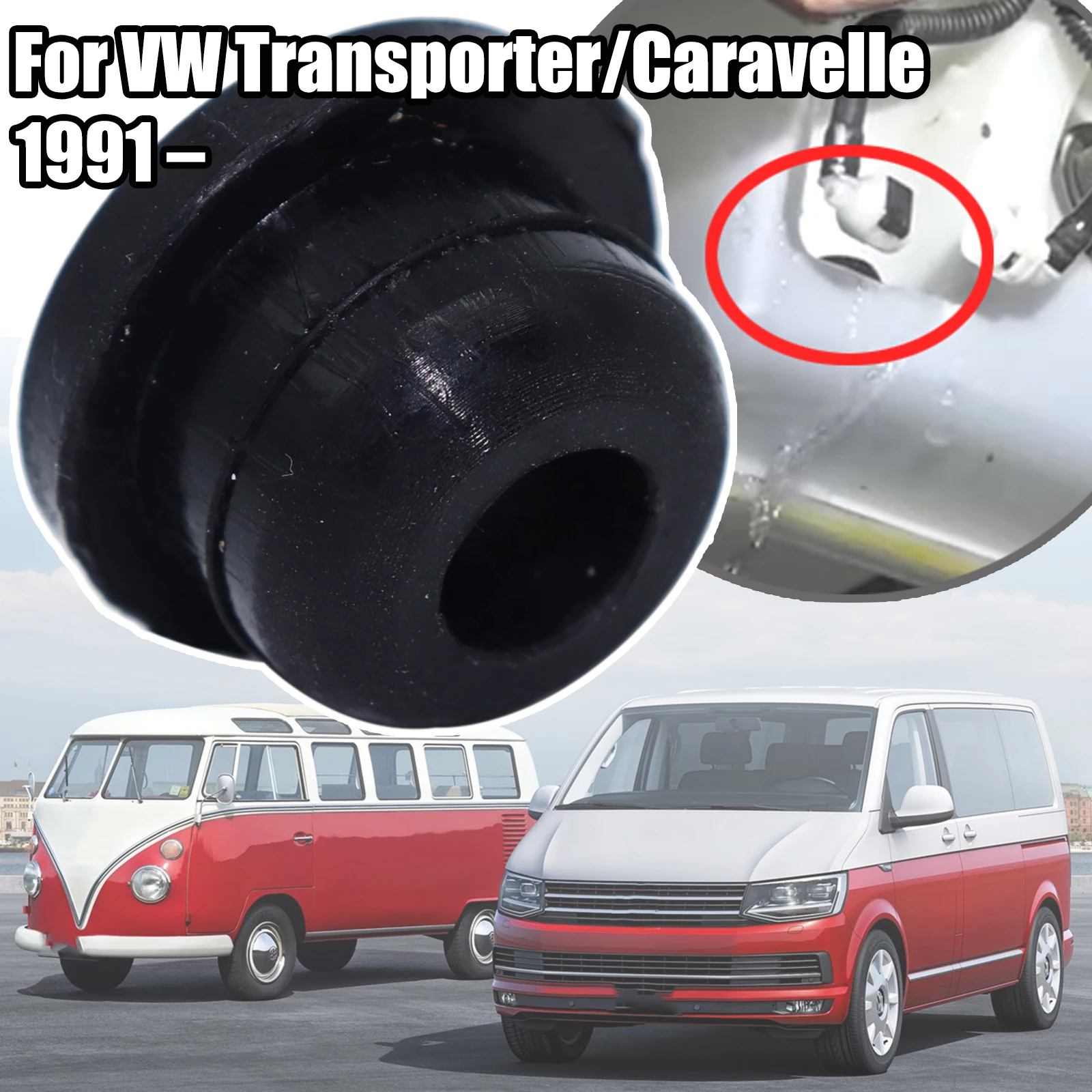 

For VW Transporter/Caravelle 1991-Touran Windscreen Washer Headlight Pump Seal Water Reservoir Gasket Mount Rubber Cap Clip Plug