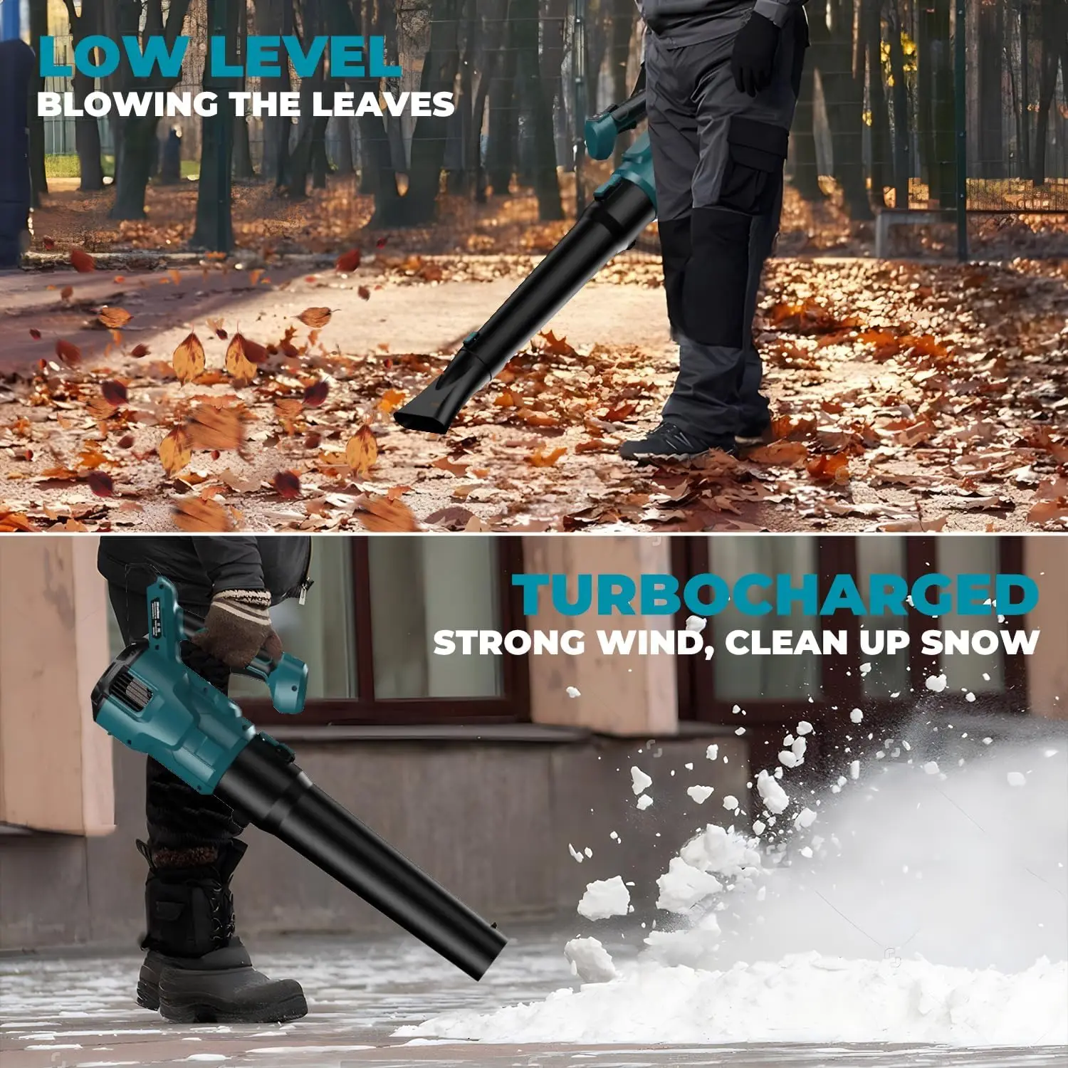 

Cordless Leaf Blower for makita 18V Battery, 480 CFM Electric Blower with Brushless Motor, Handheld Leaf Blower(No Battery)