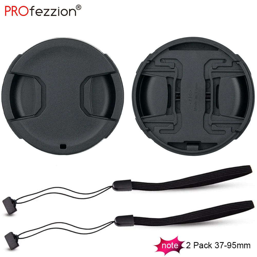 Tapa protectora de lente para Canon, Nikon, Sony, Olympus, 37, 40,5, 43, 46, 49, 52, 55, 58, 62, 67, 72, 77, 82, 86, 95mm