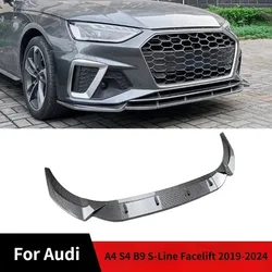 아우디 A4 S4 B9.5 S-라인 페이스리프트 2020-2024용 자동차 프론트 범퍼 립 스포일러 스플리터 프론트 립 카나드 커버 바디 키트