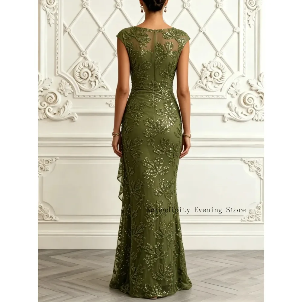 Customized Pleated Mother of Birde Dresses 2026 Sequined Women‘s Party Attire Gowns Ruched Beaded Elegant Evening Dress
