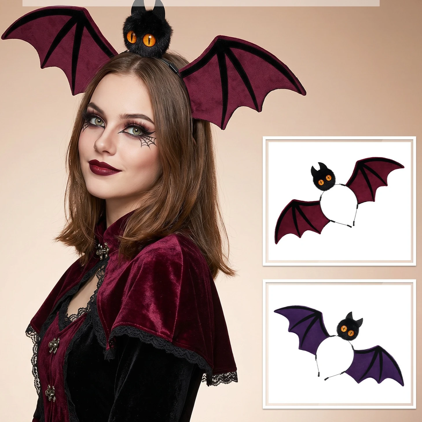 Bat Wing Animal Ear Headband Halloween carnival Cosplay Headwear Funny Party Hair Accessories for Women Girls New