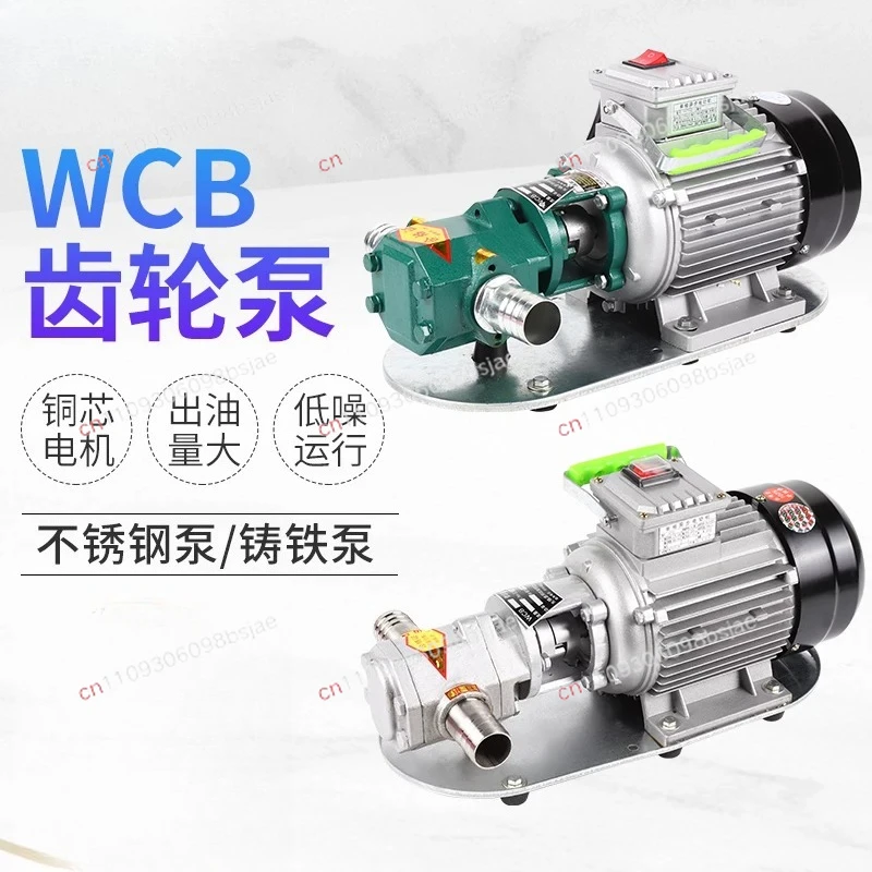 WCB gear pump gear hydraulic oil pump small industrial grade electric high pressure oil pump diesel self priming