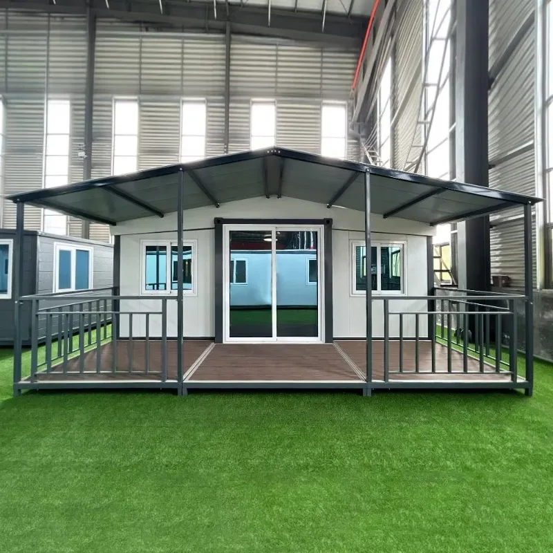 Double Wing Extension Box House Foldable Bedroom 20ft Folding Luxury Portable 40ft Home Modern Expandable Container House