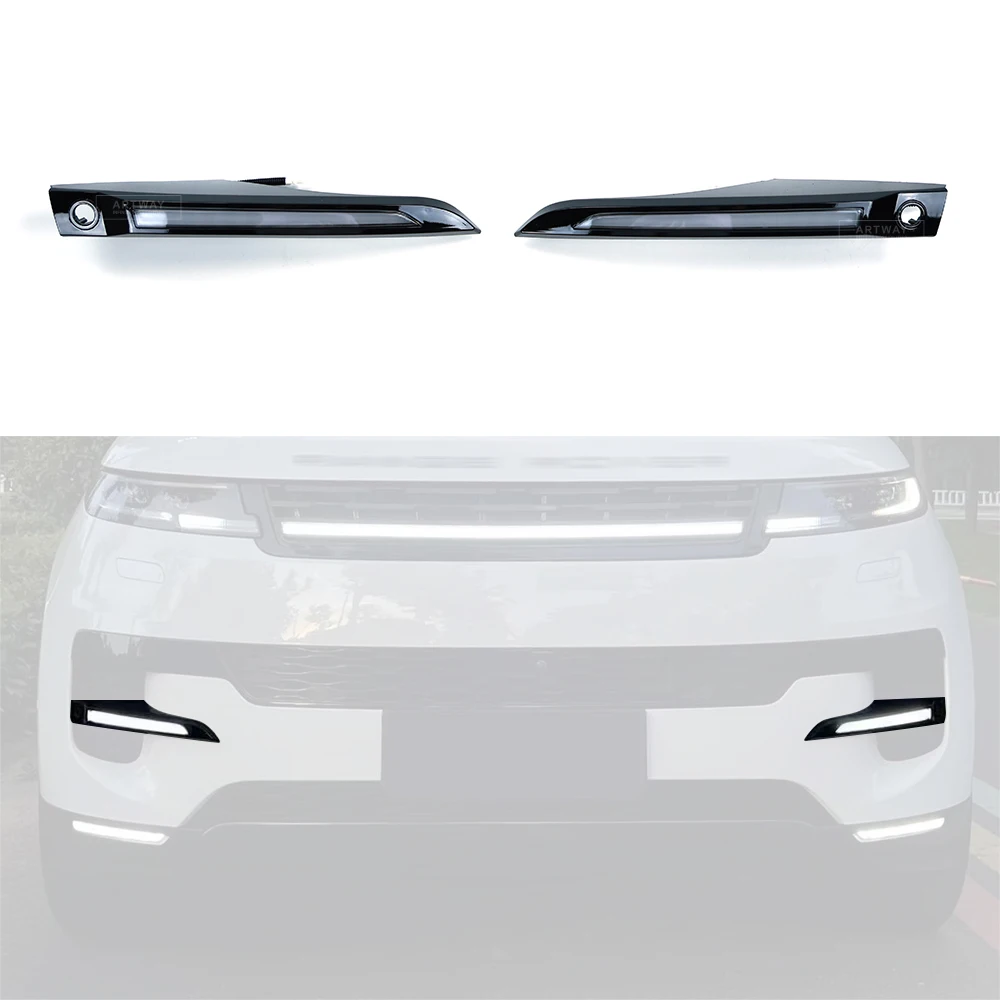 

Car Body Kit Exterior Accessories Side Lights Lens Car LED Front Lip with Light forRange Rover Sport Fog Lamp