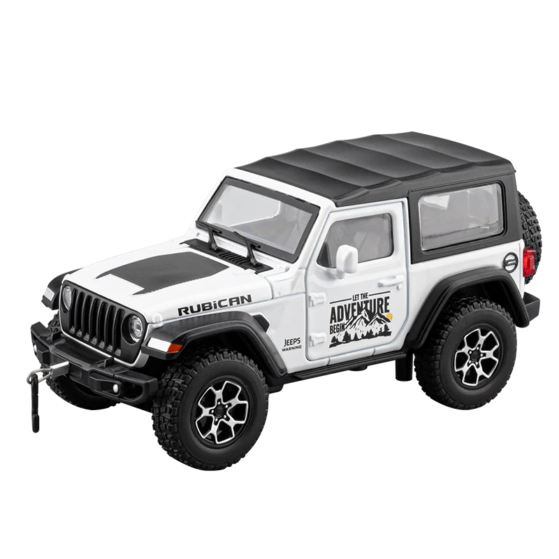 

1/32 Metal Die-cast Jeep Off-Road Vehicle Model Convertible Wrangler Boy Toy Pull Back Halloween Gift Ornament